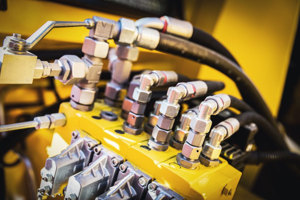 Hydraulik på en entreprenadmaskin